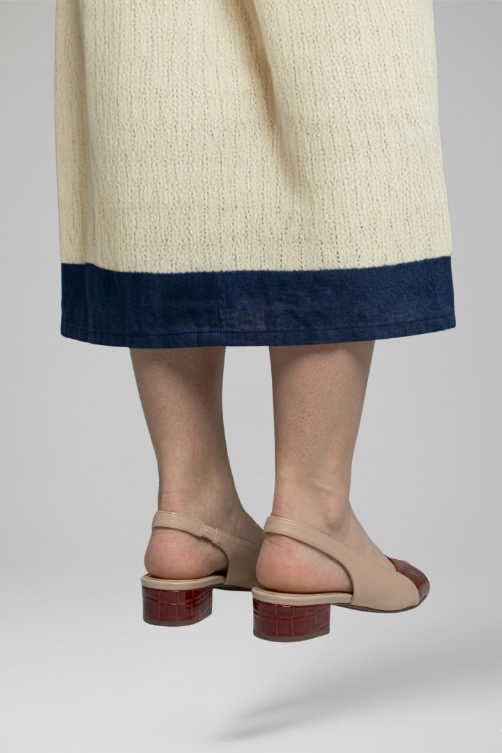 Hannah | Women's Leather Sandals with Block Heel and Buckle