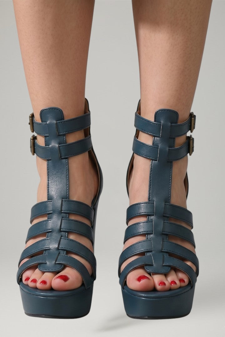 Amelia | Women's Platform Sandals with Leather Upper and Cushioned Insole