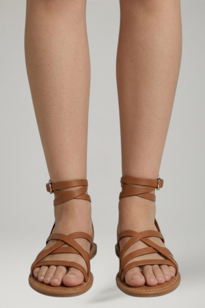 Savannah | Women's Sandals with Crossed Straps and Adjustable Fastening