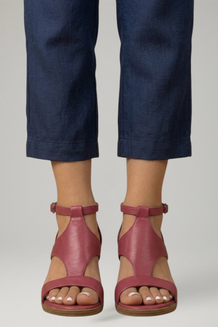 Emma | Women's Wedge Sandals with T Strap and Cushioned Footbed