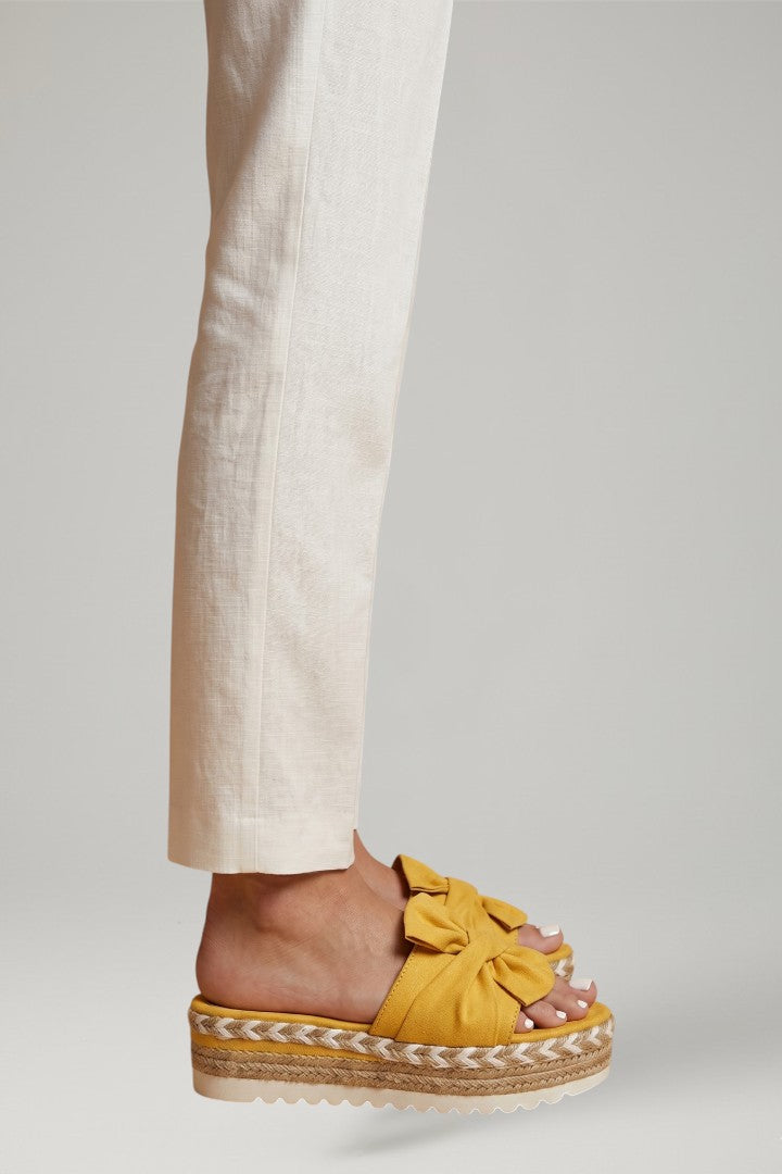 Harper | Women's Wedge Sandals with Woven Heel and Bow Detail