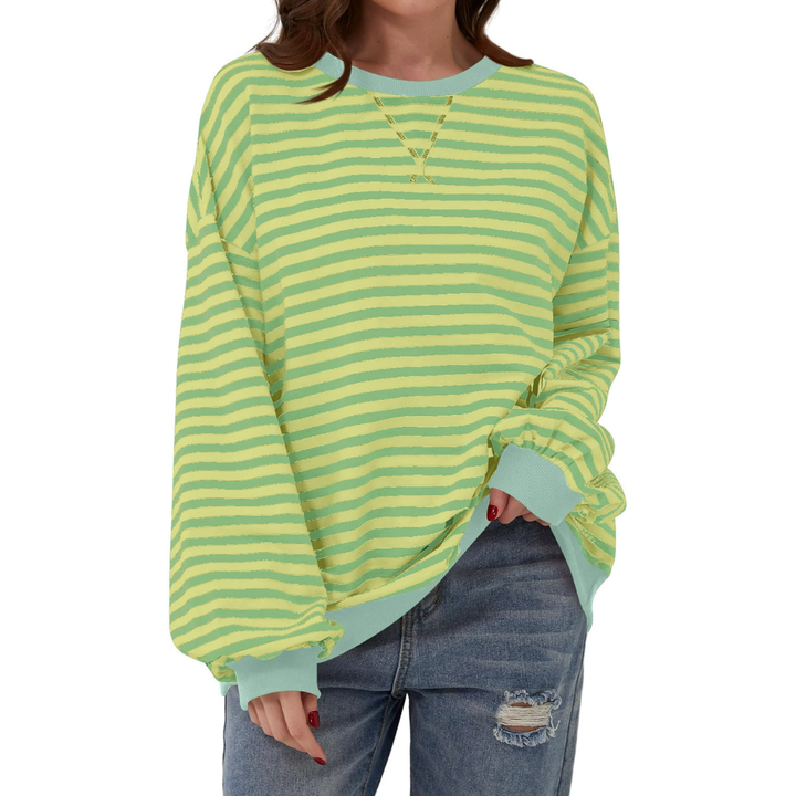 Darlowe | Relaxed Striped Lantern Sleeve Hoodie