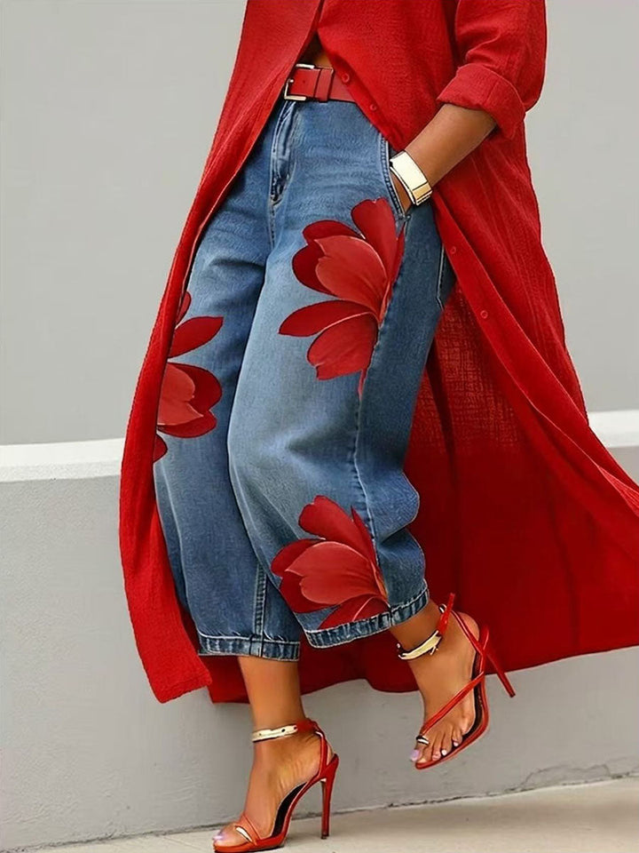 Sophia | Elegant Floral Pants