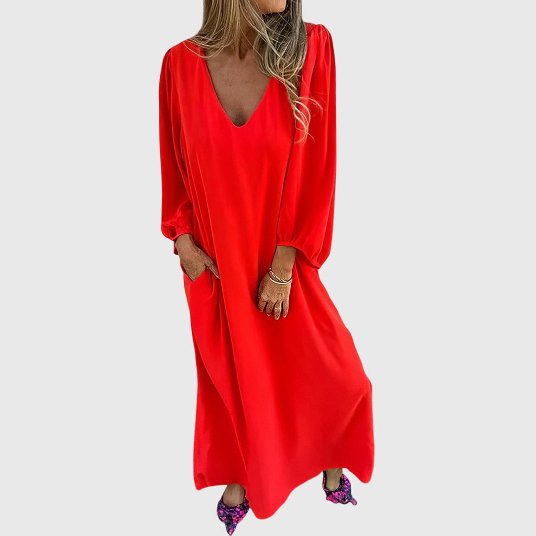 Jamie | Long Boho Dress with Pockets