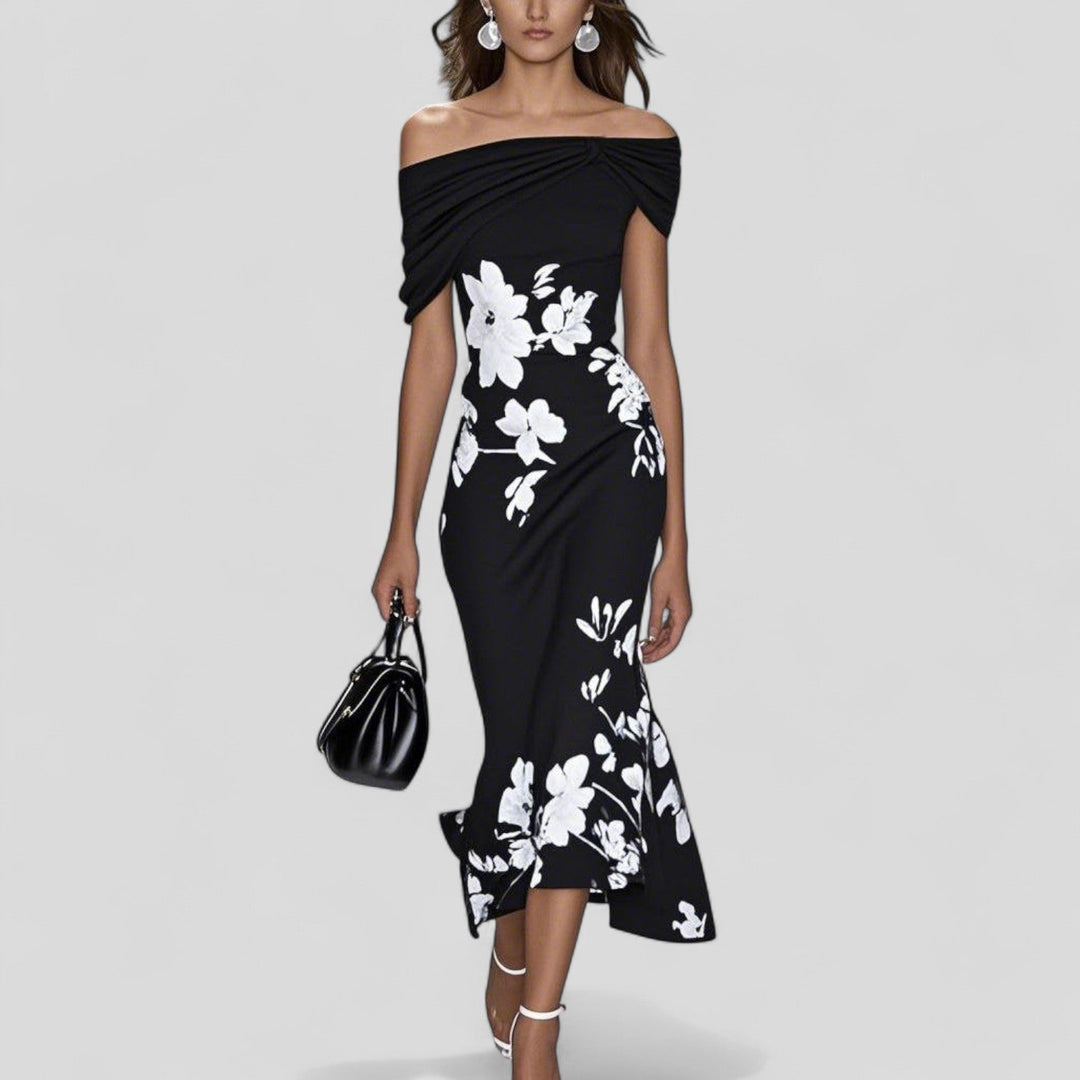 Victoria | Timeless Elegance Floral Midi Dress