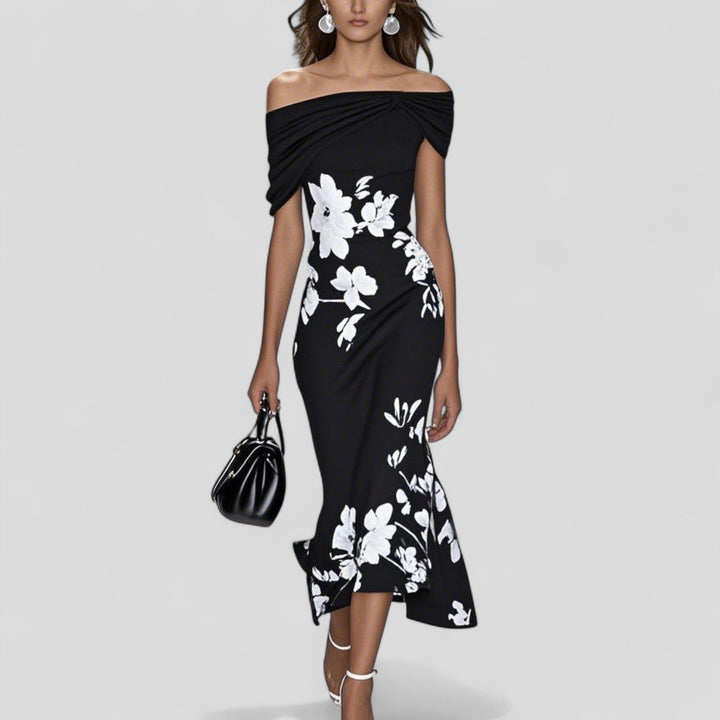 Victoria | Timeless Elegance Floral Midi Dress