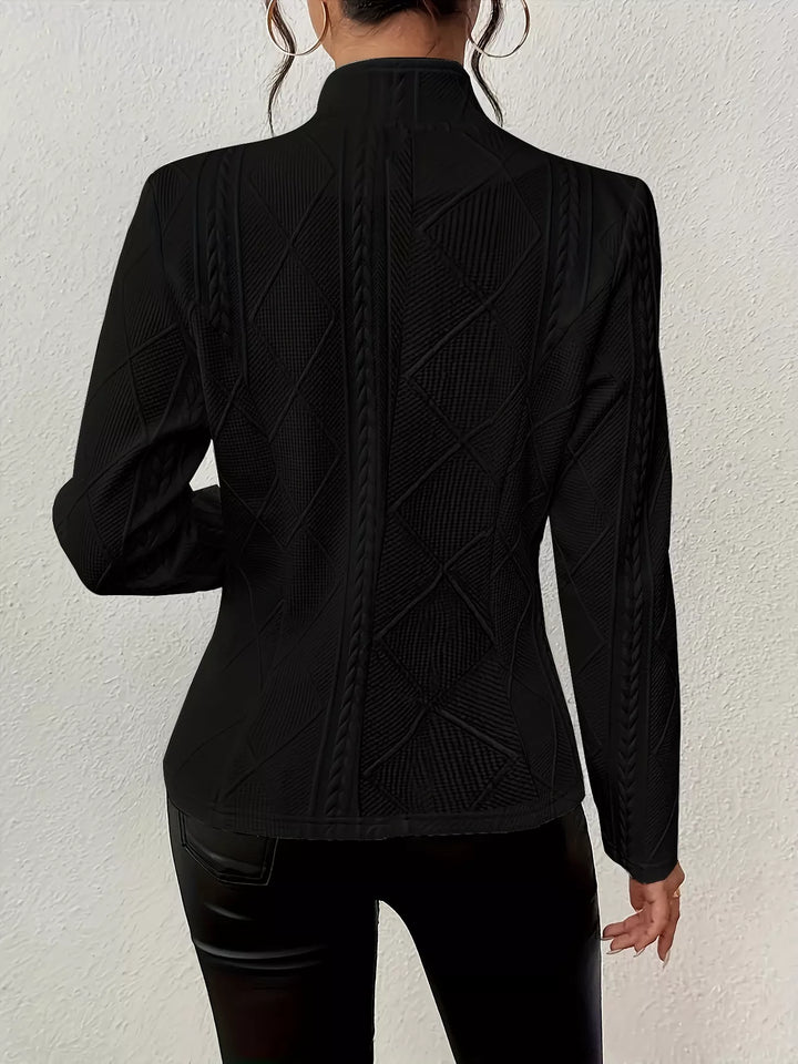 Lisa | Textured Knit Button Front Blazer
