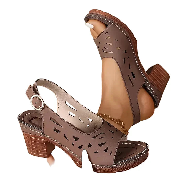 Alice | Ankle Strap Sandals With Block Heel