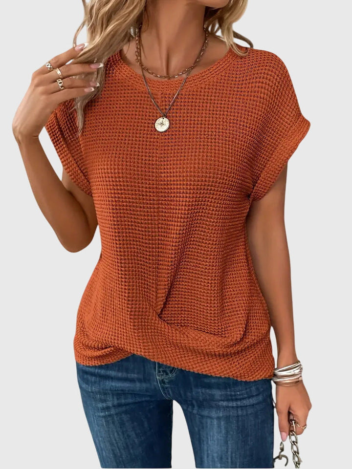 Jamie | Elegant Blouse with Crew Neck