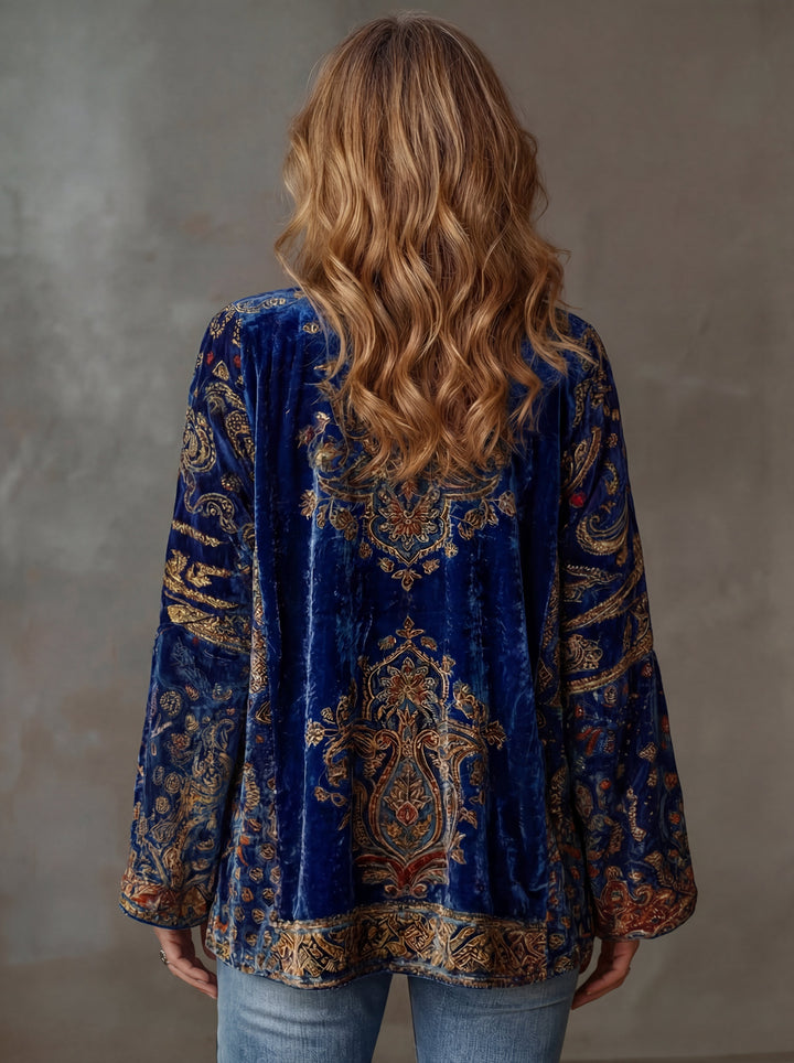 Miriam | Artisan Velvet Embroidered Kimono