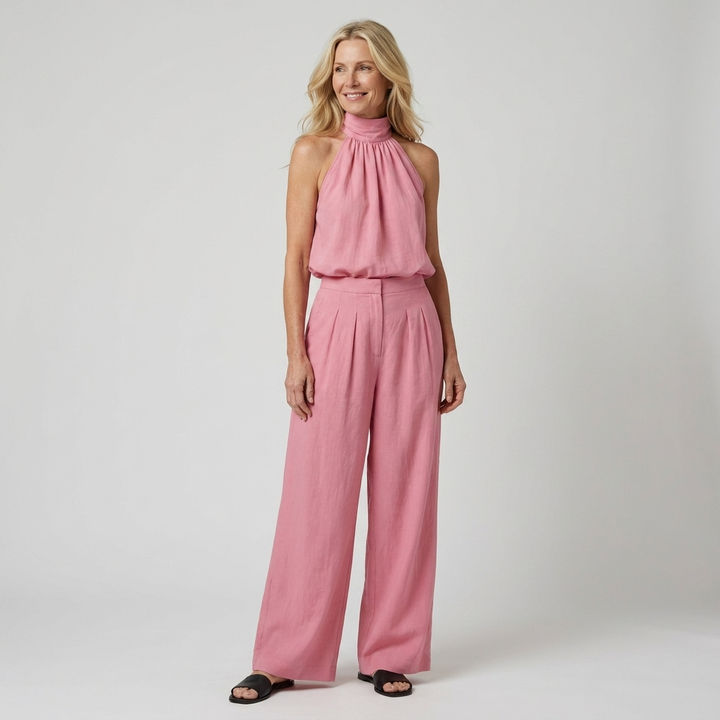 Light | Elegant Light Blue Cotton-Linen Suit
