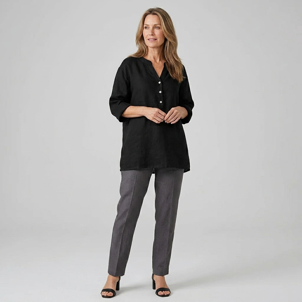 Veronique | Effortless Artisan Button-Front Top