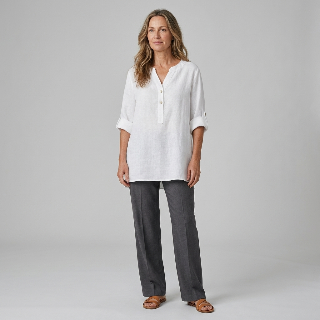 Veronique | Effortless Artisan Button-Front Top