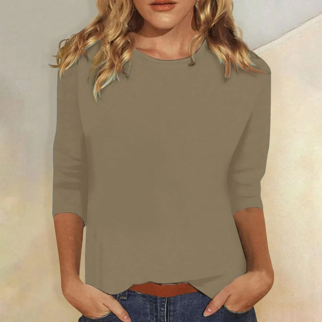 Stella | Women's Crew Neck 3/4 Sleeve Top