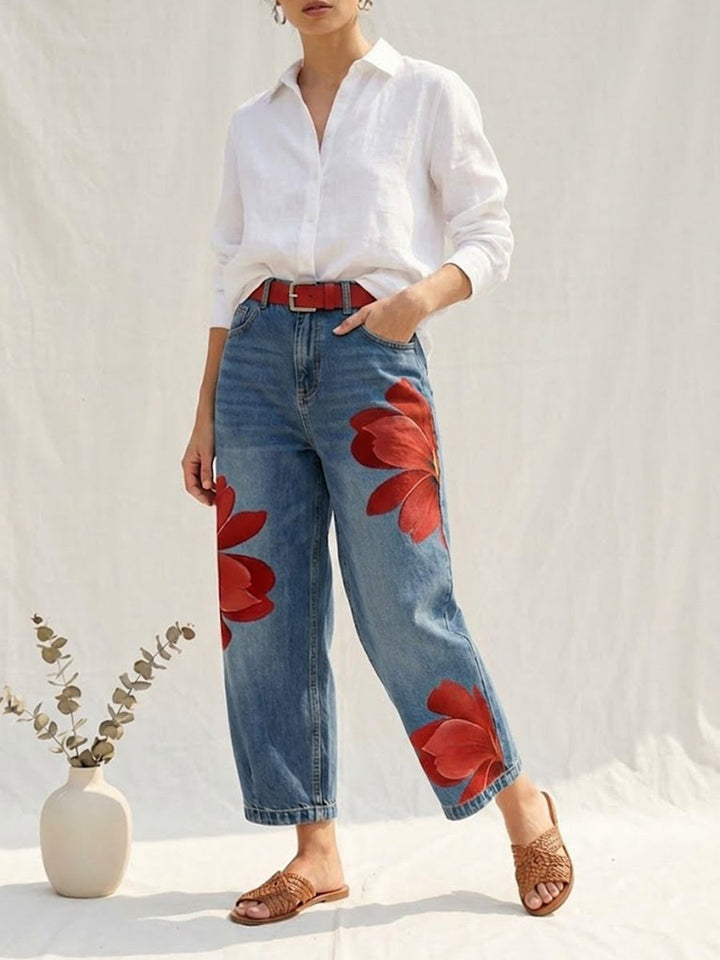 Sophia | Elegant Floral Pants