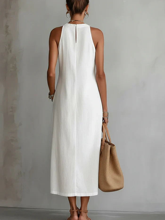 Stella | Sleeveless Lace Detail Midi Dress