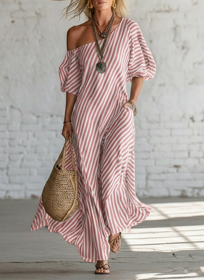 Serena™ | Effortless Striped Maxi Dress