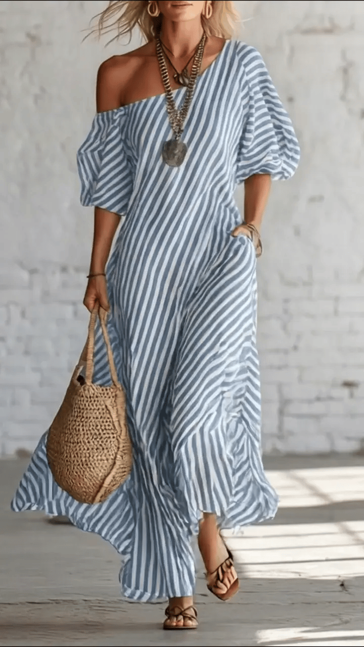 Serena™ | Effortless Striped Maxi Dress