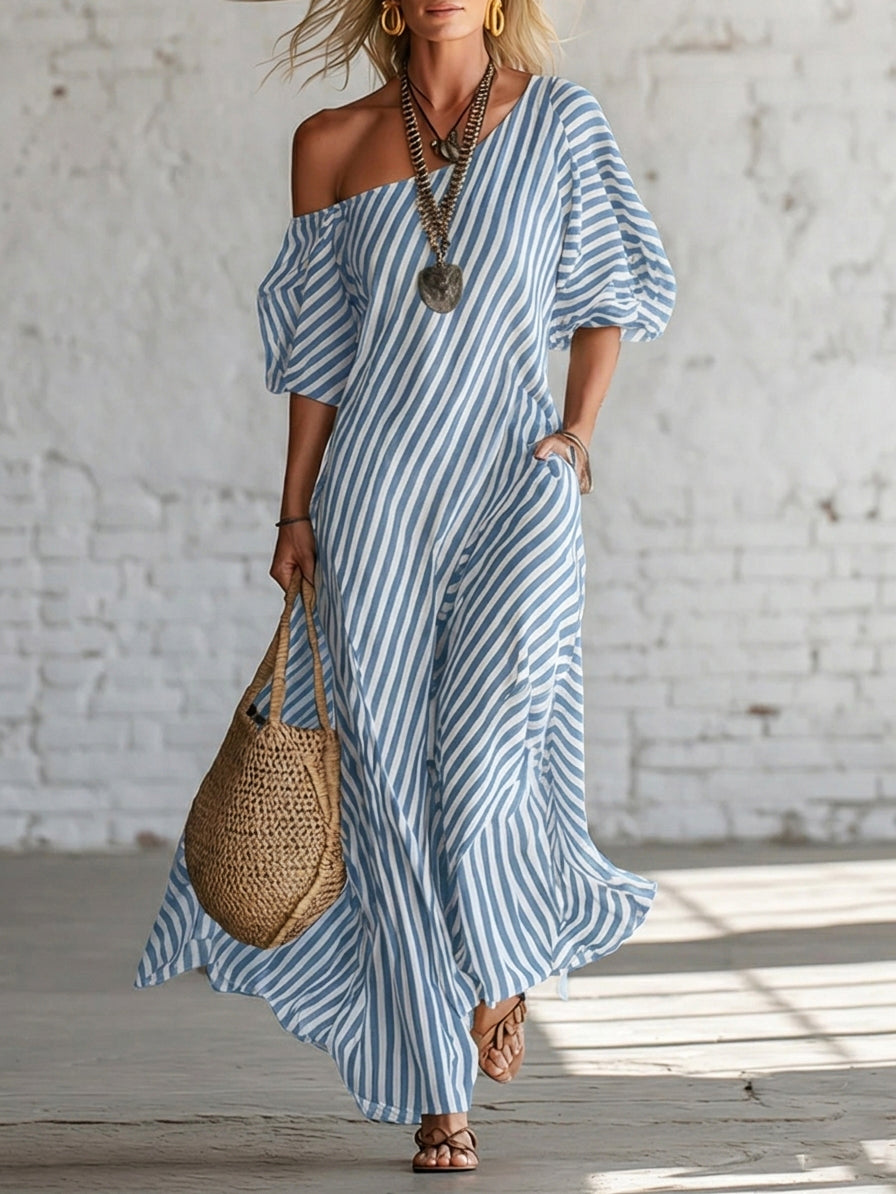 Serena™ | Effortless Striped Maxi Dress