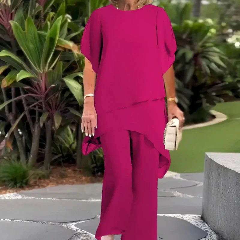 Jorellea™ | Draped Palazzo 2-piece Set