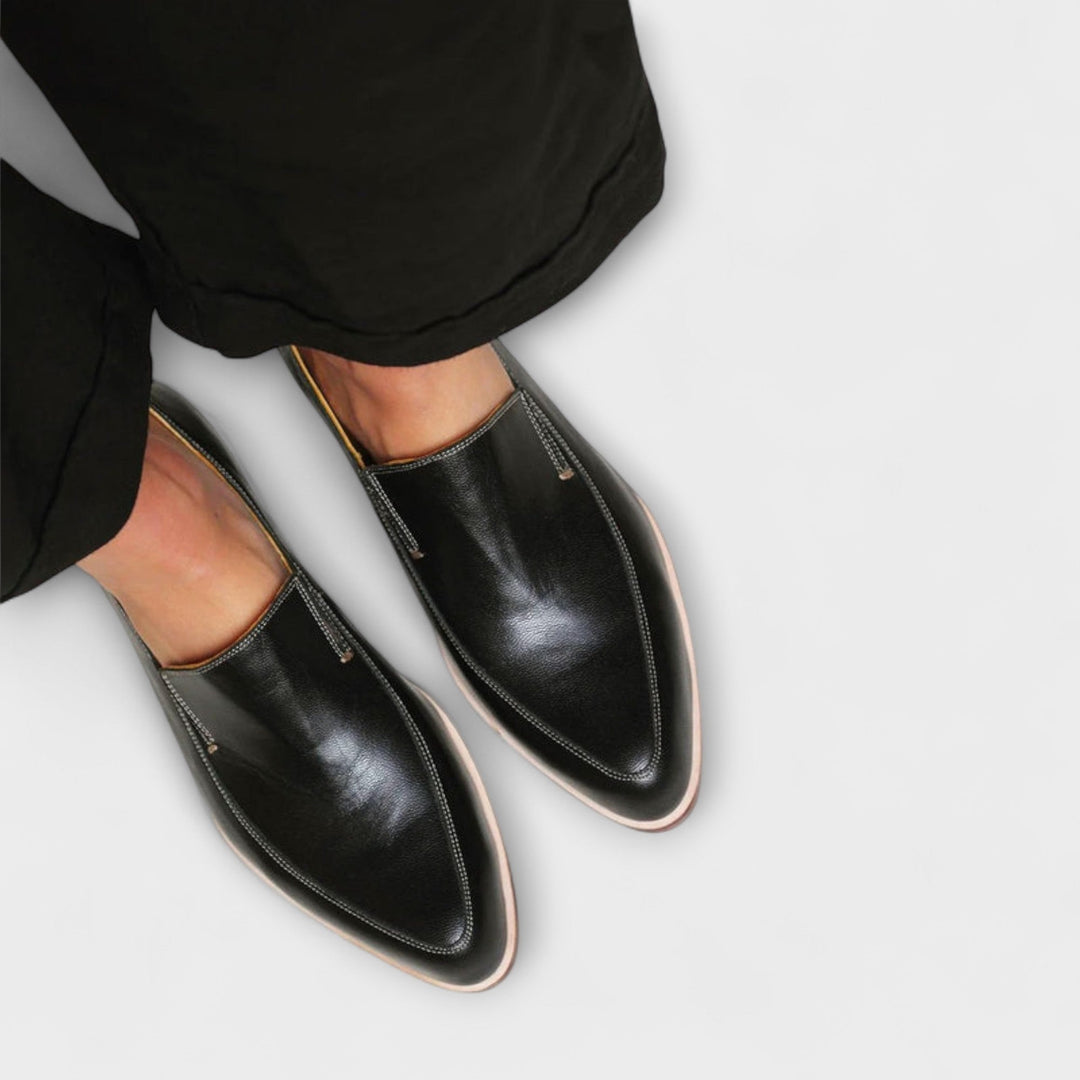 Theodora | Women's Black Slip-On Loafers